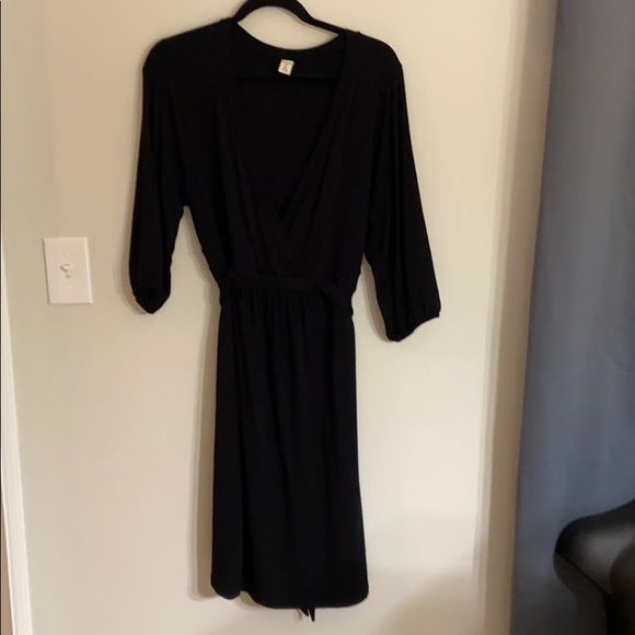 old navy black wrap dress
